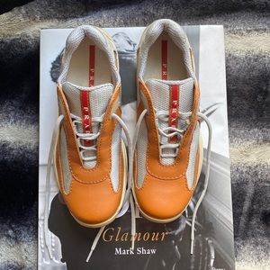 PRADA “Americas Cup” Burnt Orange 100% authentic Size 37 EU